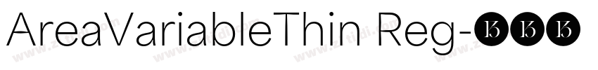 AreaVariableThin Reg字体转换
